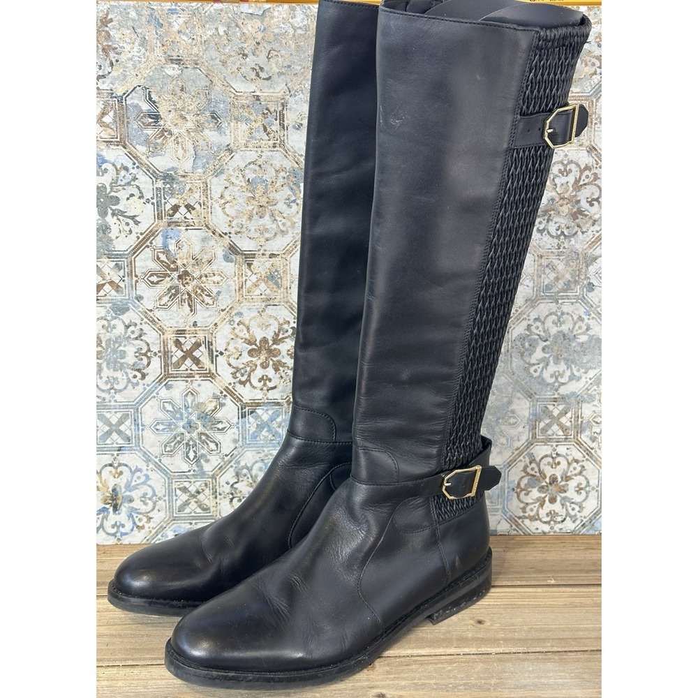 Cole Haan Chesley Tall Boots Water Resistant Women 8.5 B Black Excellent